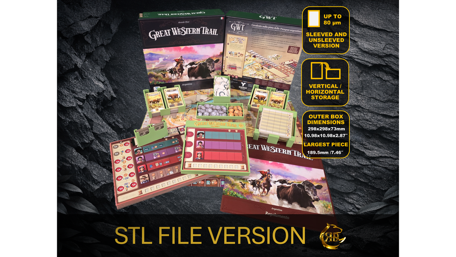 Great Western Trail Argentina -  STL Files to 3d print your insert