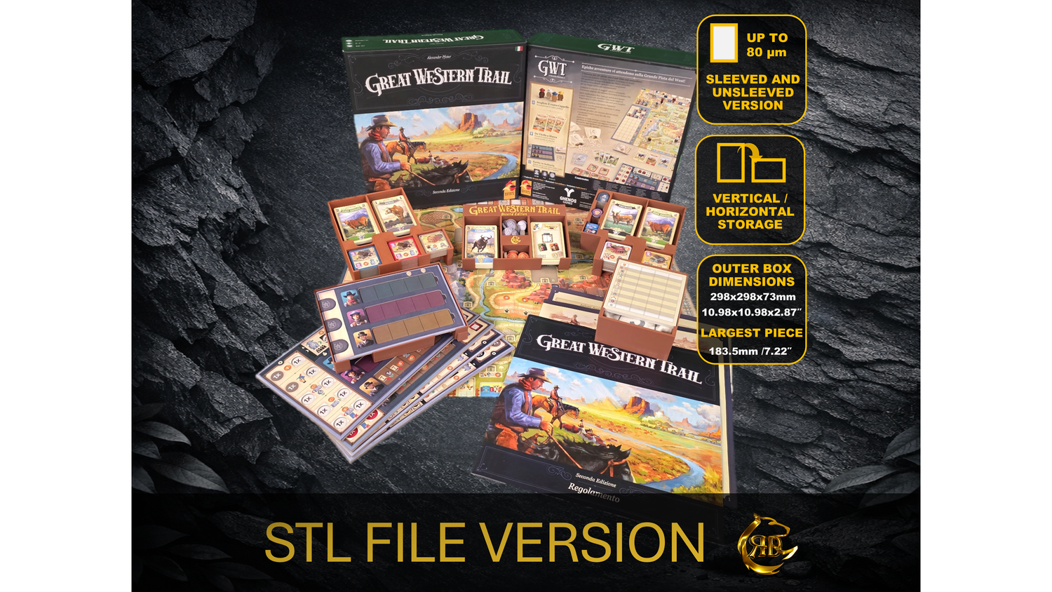 Great Western Trail Second Edition -  STL Files to 3d print your insert