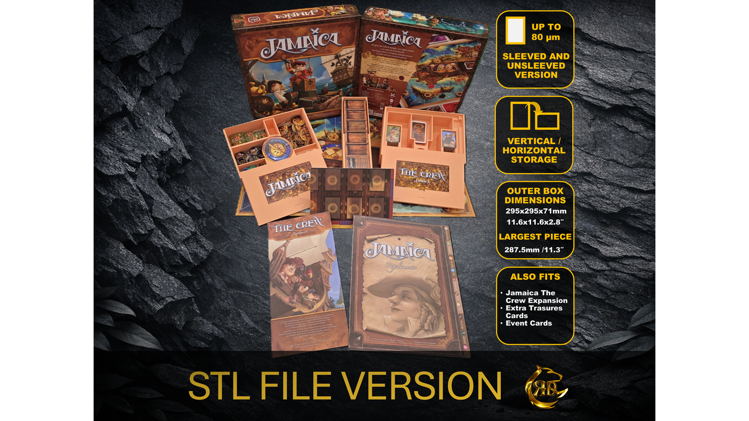 Jamaica + The Crew expansion - STL Files to 3d print your insert
