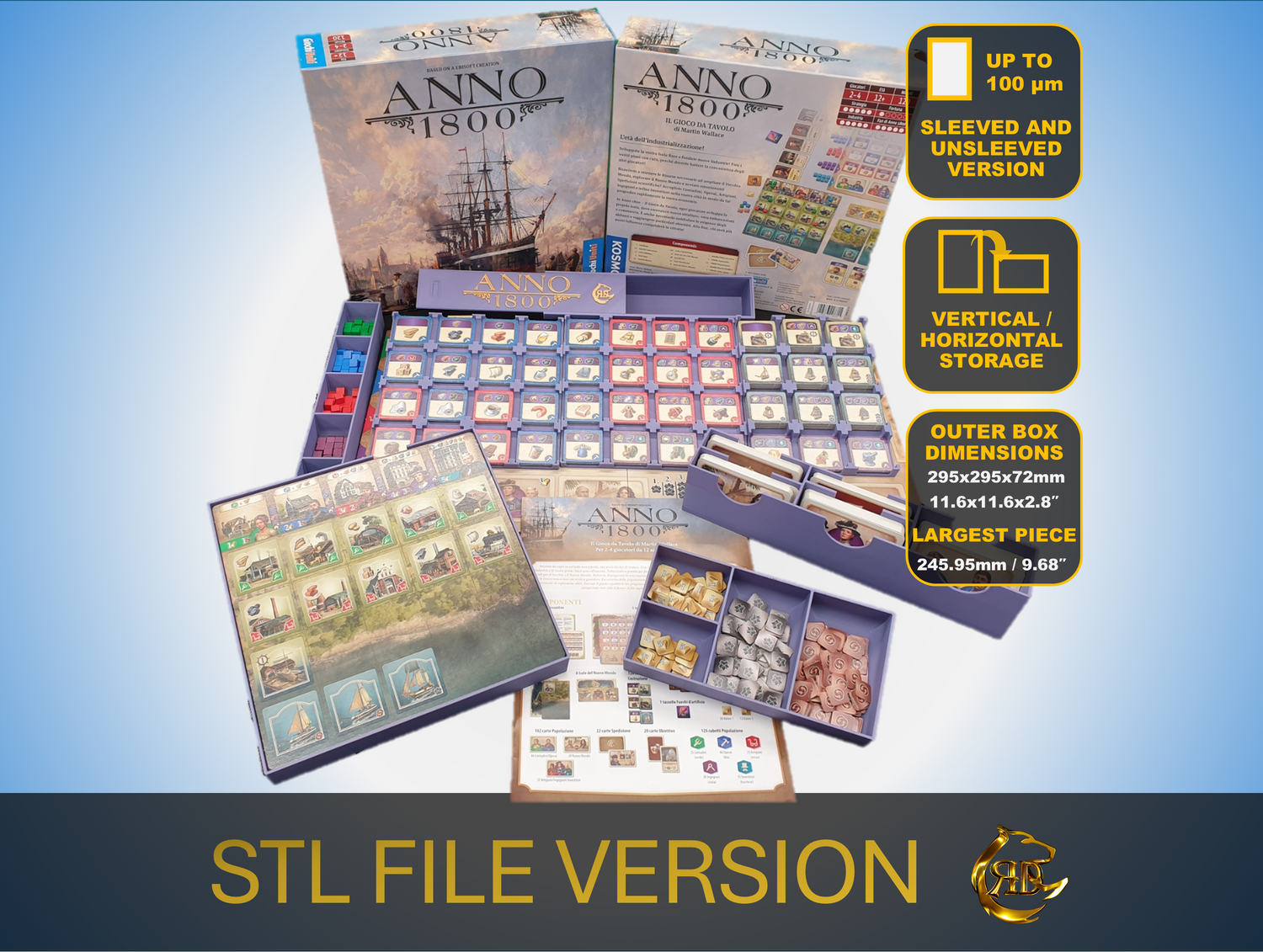 ANNO 1800 Board Game Organizer STL File