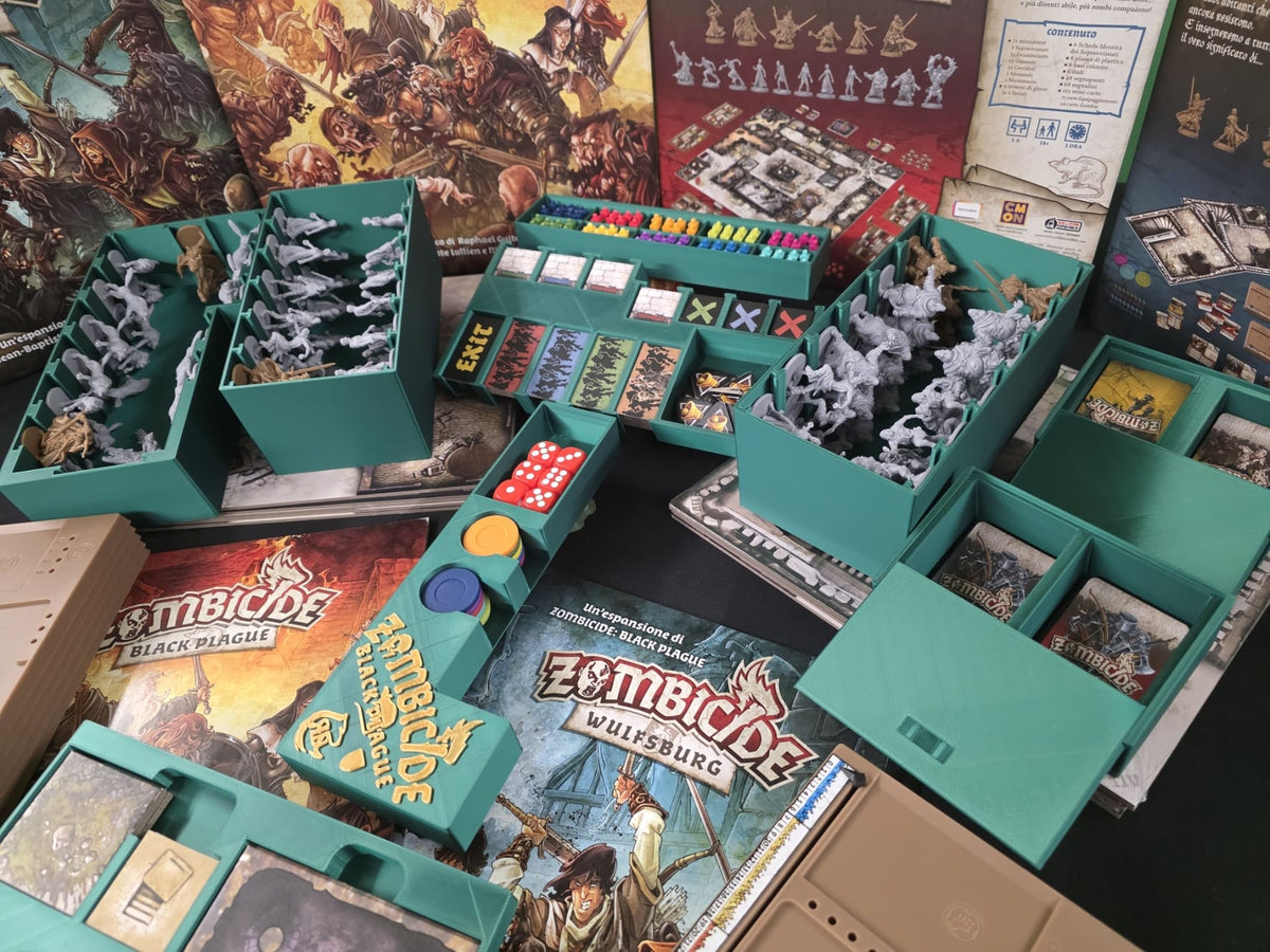 Zombicide Black Plague 3D Printed Organizer