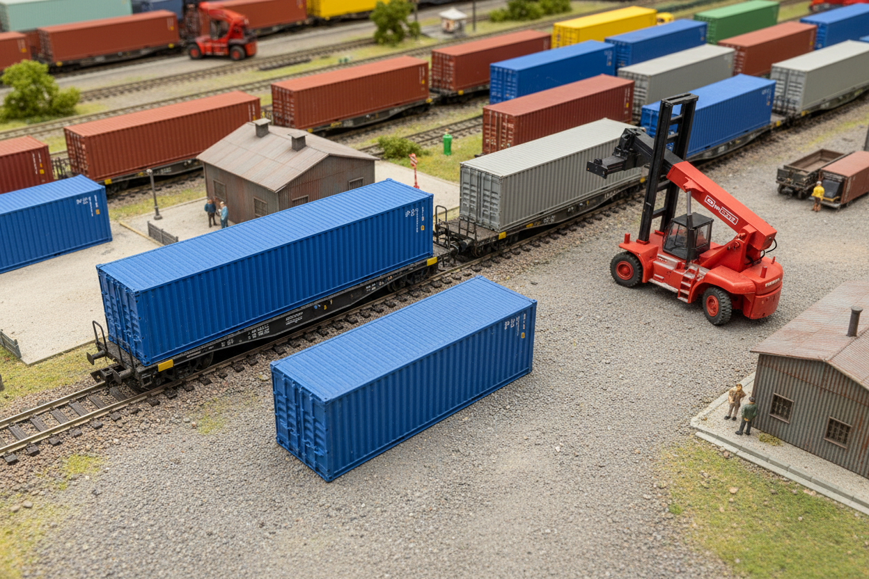Cobalt Blue H0 Intermodal Terminal