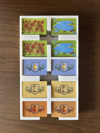 Glass Road Board Game Organizer - Insert - Premium Storage Solution - Sleeved Version - STL file for 3D Printing