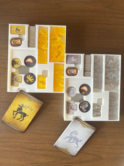 Game of Thrones Board Game Organizer - Insert - Premium Storage Solution - Sleeved Version - STL file for 3D Printing