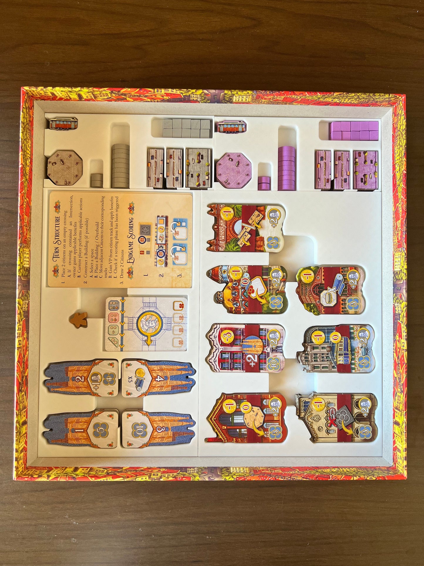 Barcelona Board Game Organizer - Insert - Premium Storage Solution - SLEEVED Version - STL file for 3D Printing