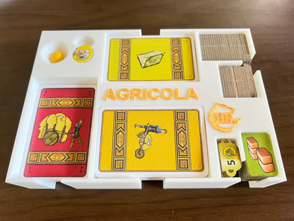 Agricola Board Game Organizer - Insert - Premium Storage Solution - SLEEVED Version - STL file for 3D printing