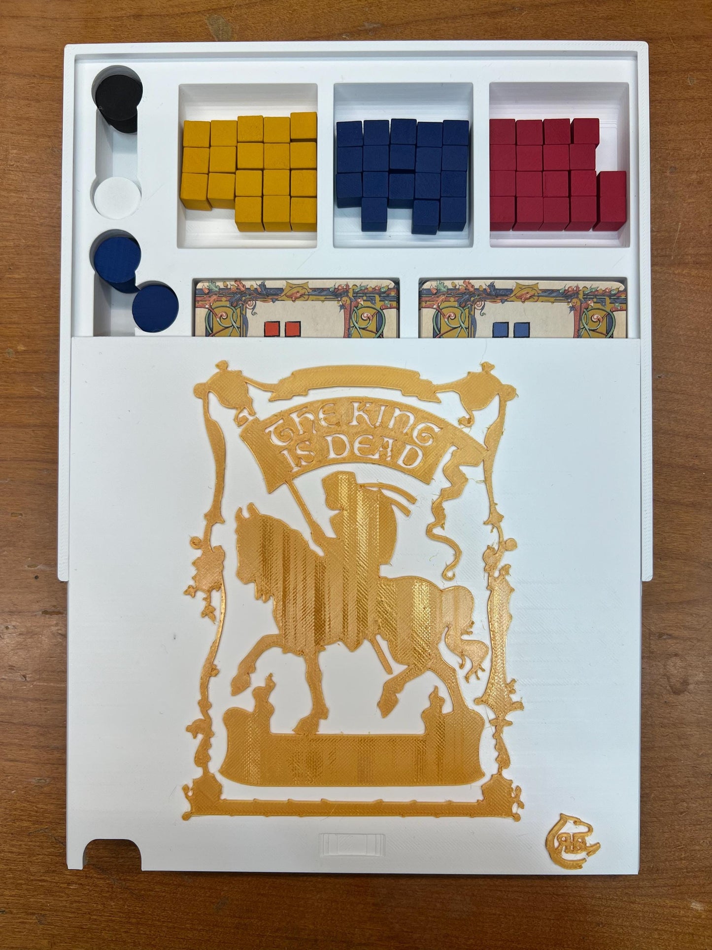 The King Is Dead Second Edition Board Game Organizer - Insert - Premium Storage Solution - SLEEVED Version - STL file for 3D Printing