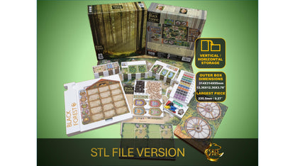 Black Forest Board Game Organizer, Board game Insert, STL file for 3D Printing
