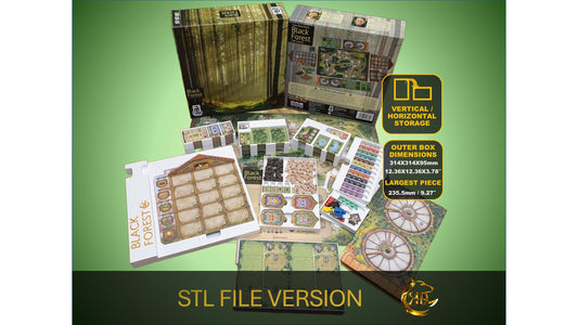 Black Forest Board Game Organizer, Board game Insert, STL file for 3D Printing