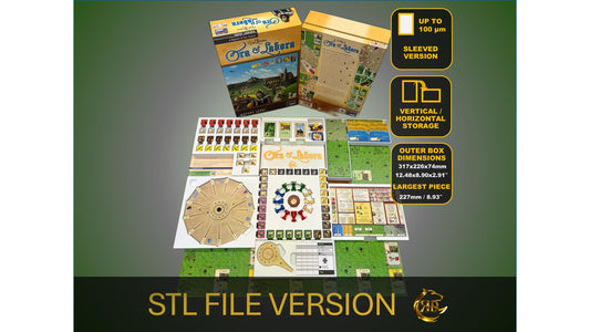 Ora et Labora Board Game Organizer - Insert - Premium Storage Solution - SLEEVED Version - STL file for 3D Printing