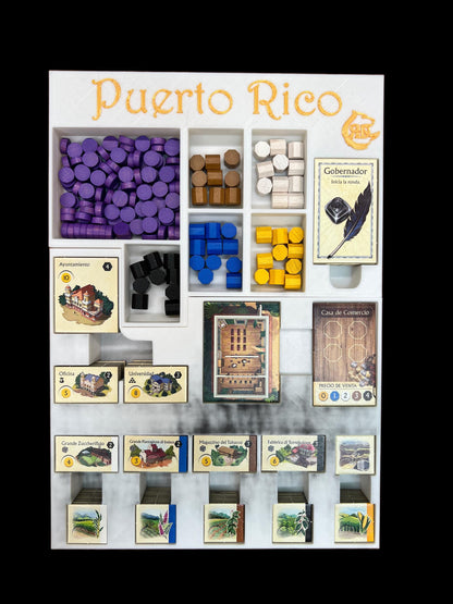 Puerto Rico Board Game Organizer - Insert - Premium Storage Solution - STL file for 3D printing