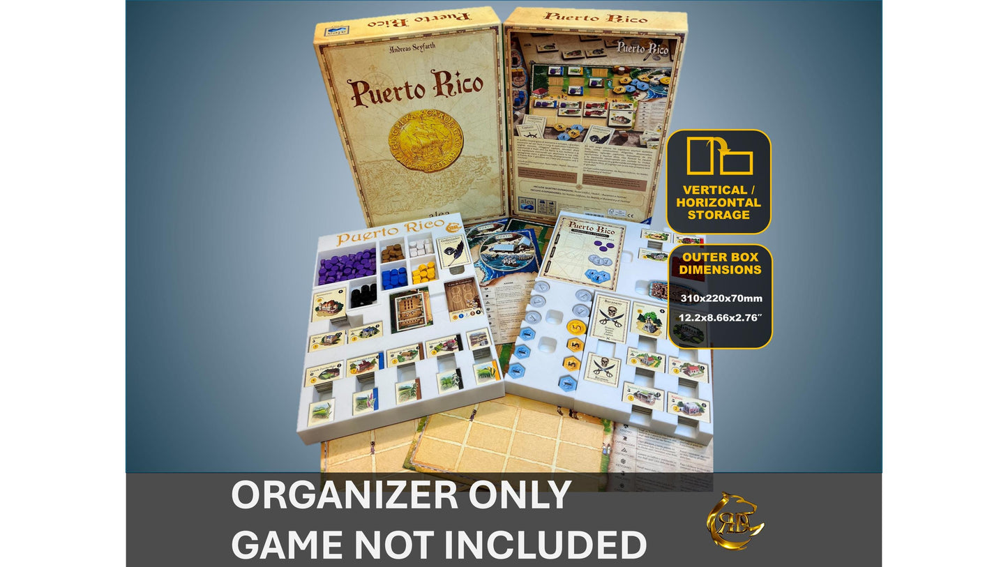 Puerto Rico Board Game Organizer - Insert - Premium Storage Solution