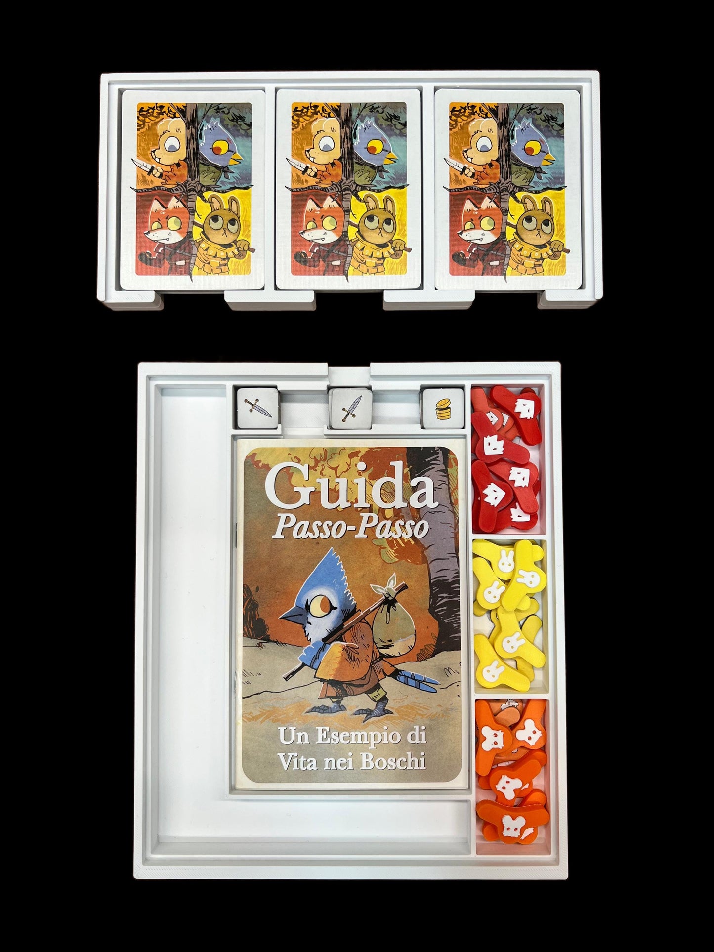 Root Board Game Organizer - Insert - Premium Storage Solution - SLEEVED Version - STL file for 3D Printing