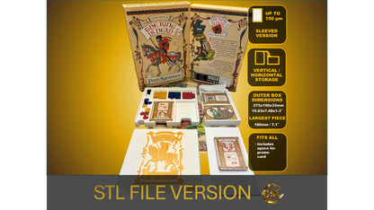 The King Is Dead Second Edition Board Game Organizer - Insert - Premium Storage Solution - SLEEVED Version - STL file for 3D Printing