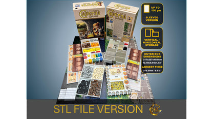 Caverna Board Game Organizer - Insert - Premium Storage Solution - Sleeved Version STL file for 3D Printing