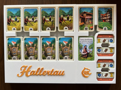 Hallertau Board Game Organizer - Insert - Premium Storage Solution - SLEEVED Version - STL file for 3D Printing