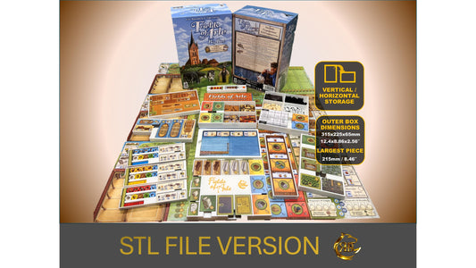 Fields of Arle Big Box Board Game Organizer - Insert - Premium Storage Solution - STL file for 3D Printing