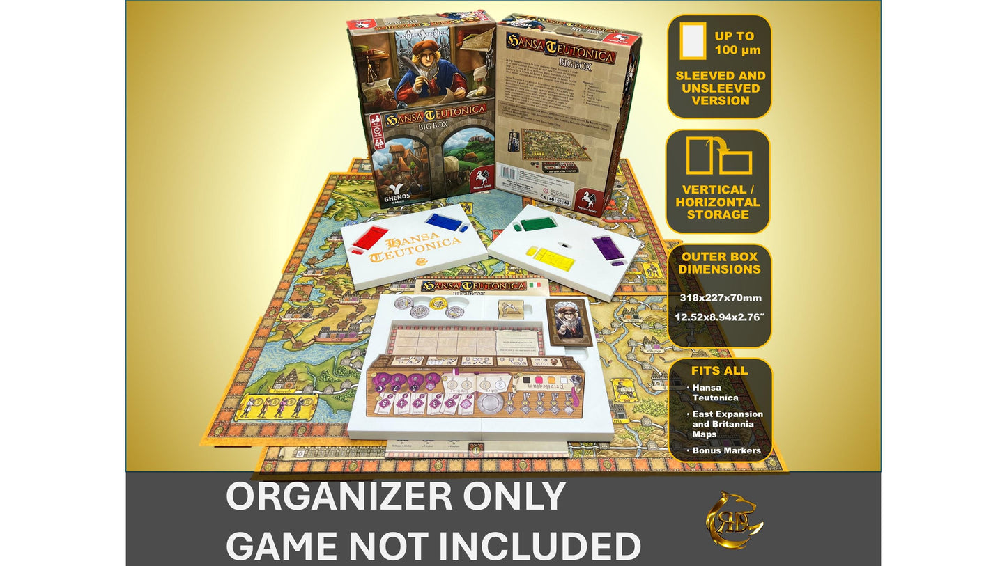 Hansa Teutonica Board Game Organizer - Insert - Premium Storage Solution