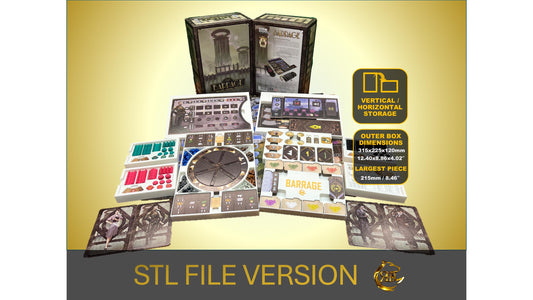Barrage Board Game Organizer - Insert - Premium Storage Solution - STL file for 3D printing