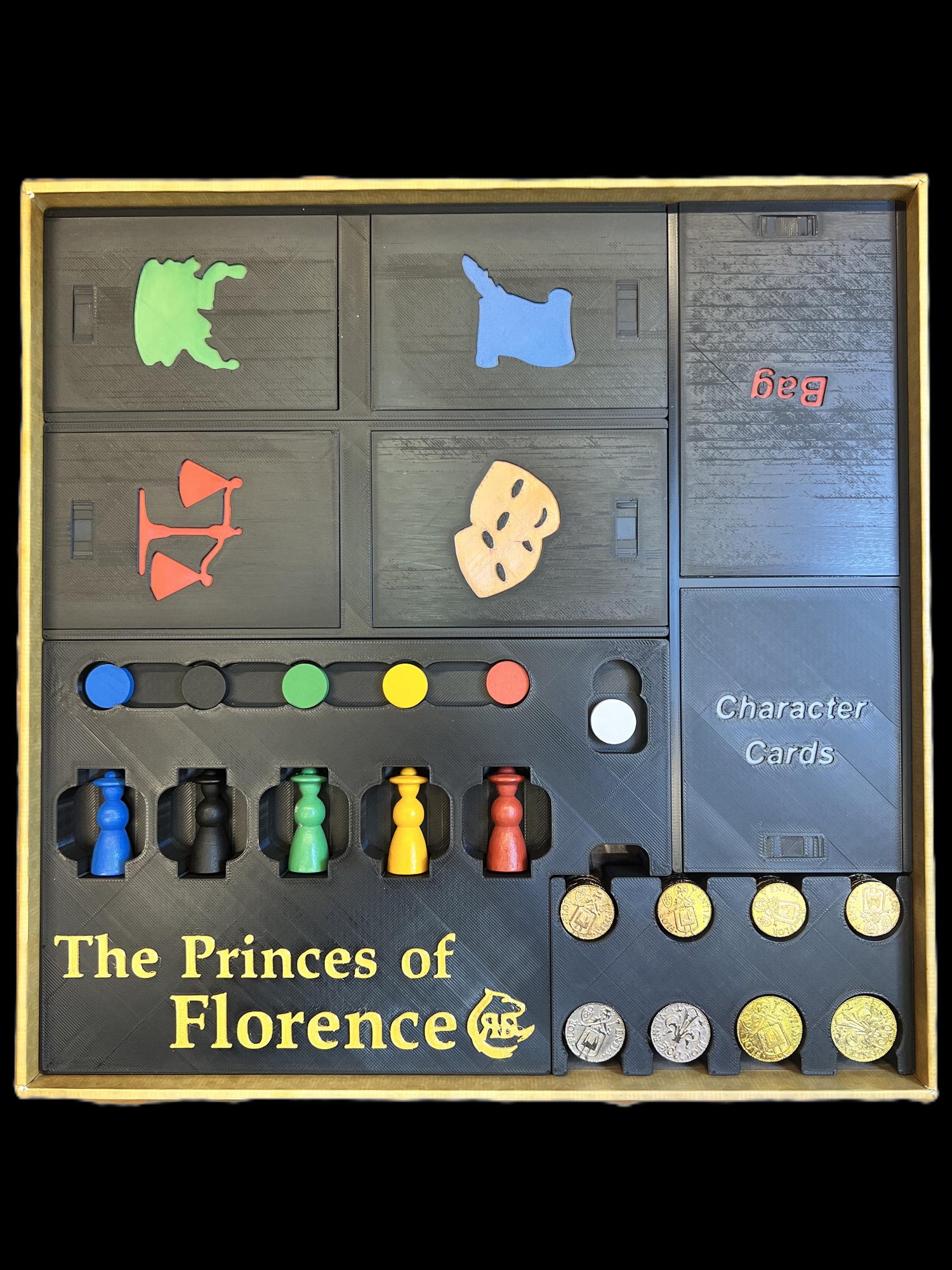 The Princes of Florence Limited Edition Board Game Organizer | 3D Printed Insert