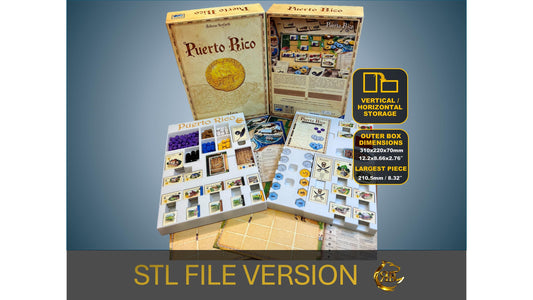 Puerto Rico Board Game Organizer - Insert - Premium Storage Solution - STL file for 3D printing