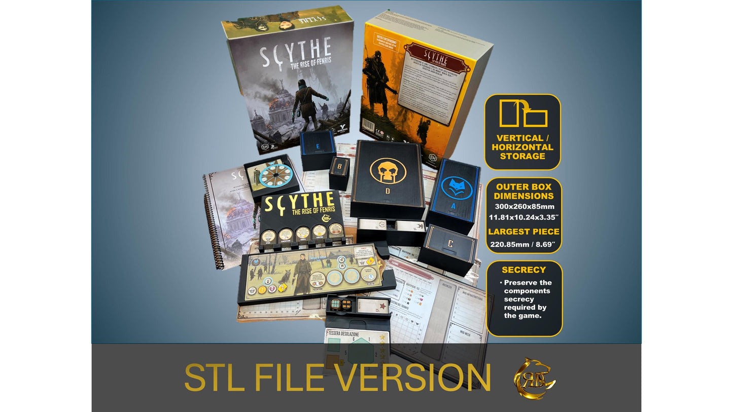 Scythe The Rise of Fenris Board Game Organizer - Insert - Premium Storage Solution - STL file for 3D Printing