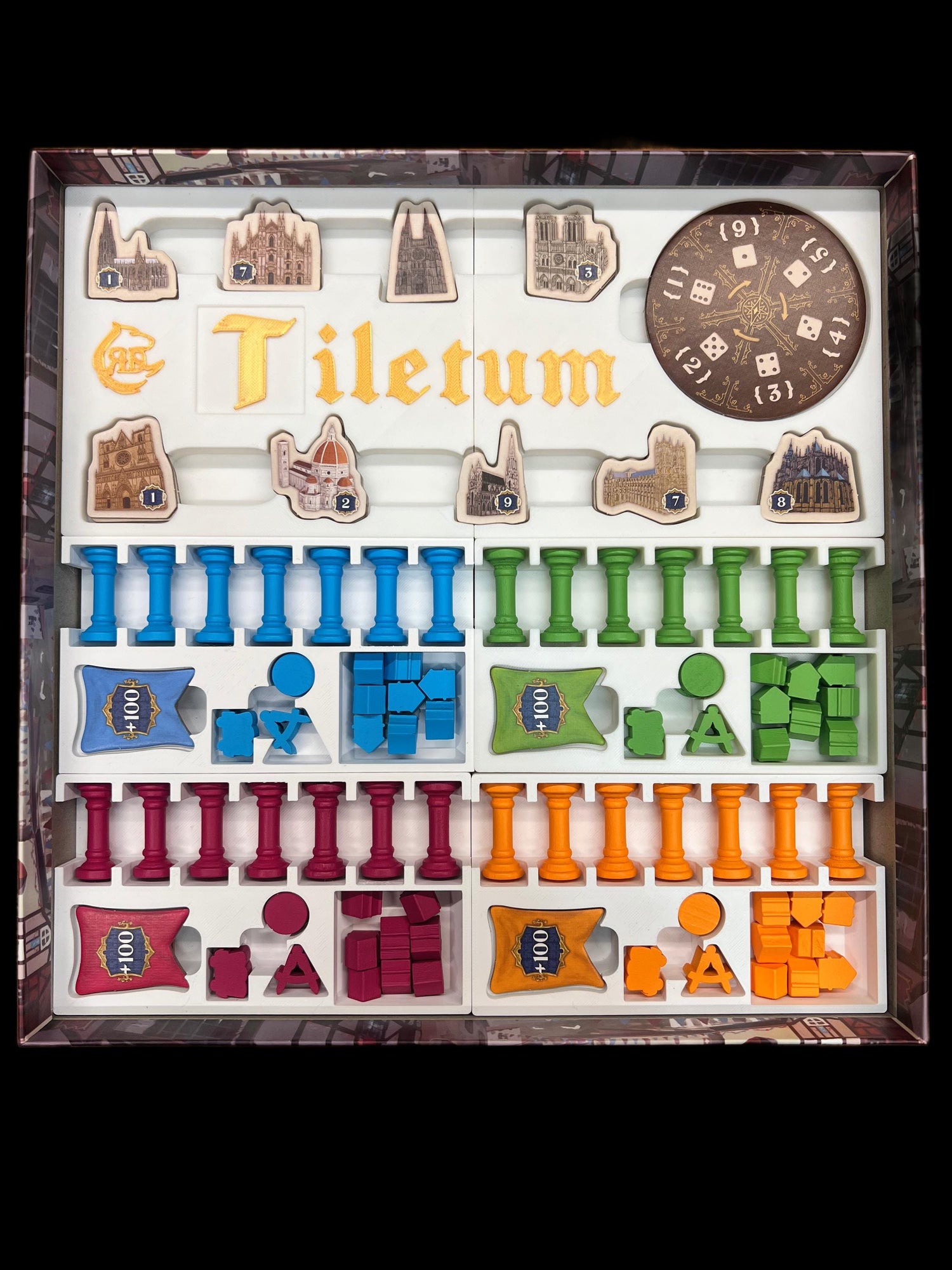 Tiletum Board Game Organizer | 3D Printed Insert