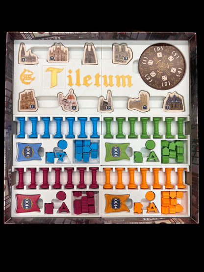 Tiletum Board Game Organizer - Insert - Premium Storage Solution - SLEEVED Version - STL file for 3D printing
