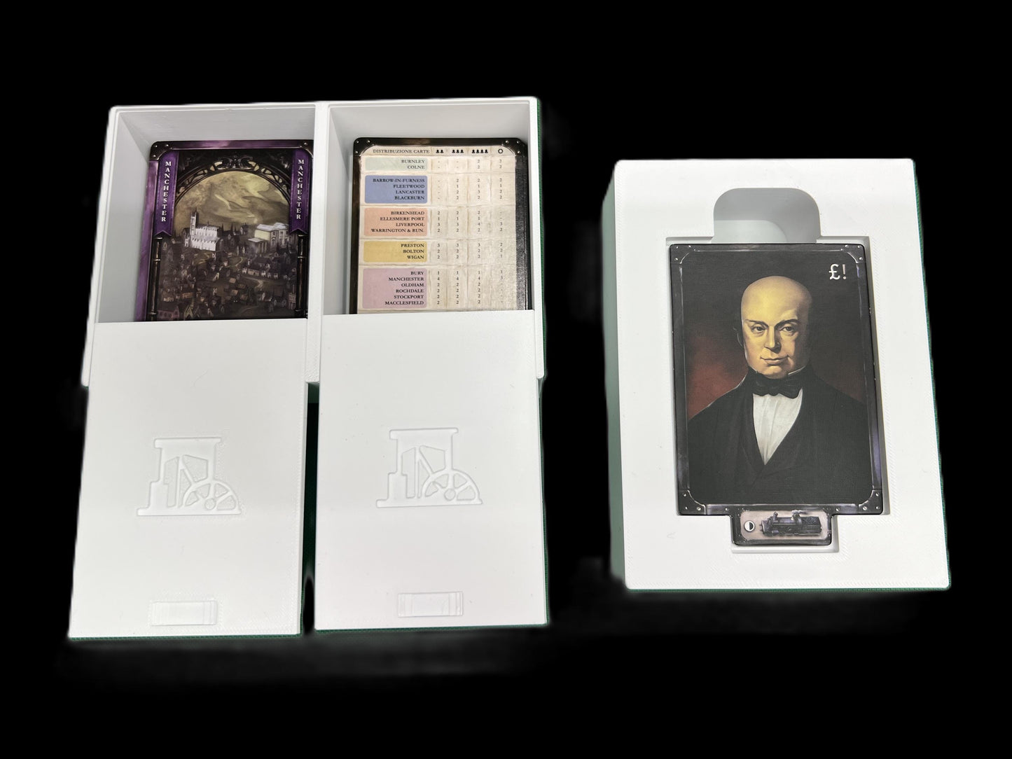 BRASS Lancashire Board Game Organizer - Insert - Premium Storage Solution - Sleeved Version - STL file for 3D Printing