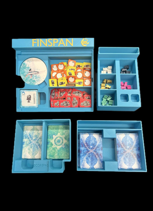 Finspan Board Game Organizer, Insert for Finspan, Premium Storage Solution for games