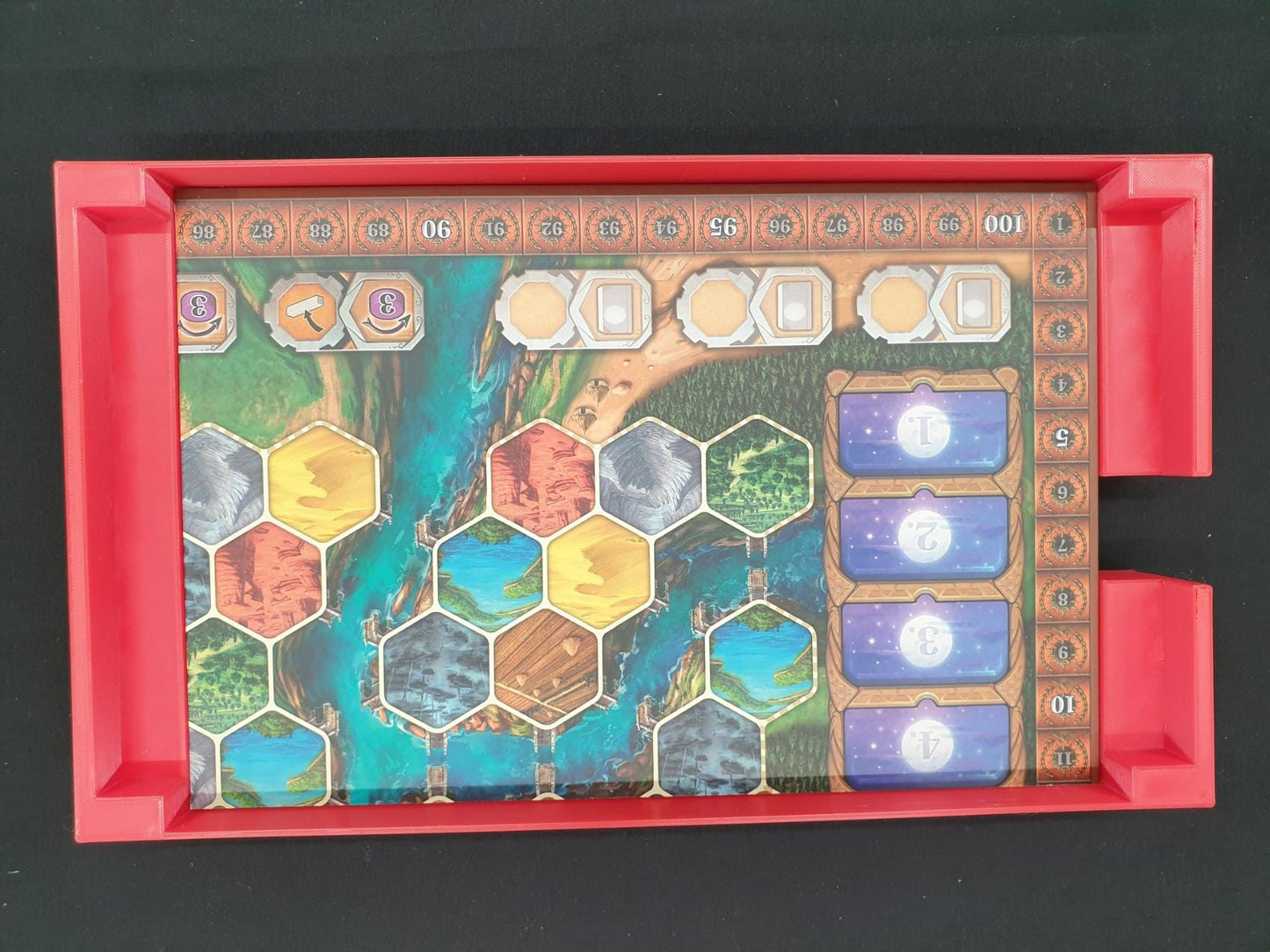 Age of Innovation Terra Mystica Board Game Organizer, Age of Innovation Insert, STL file for 3d printing