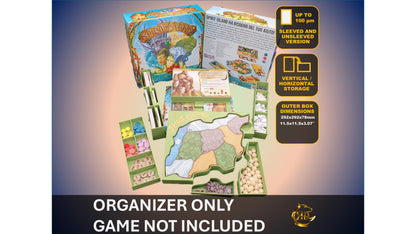 Spirit Island Board Game Organizer, Spirit Island Insert, Premium Storage Solution for Spirit Island games