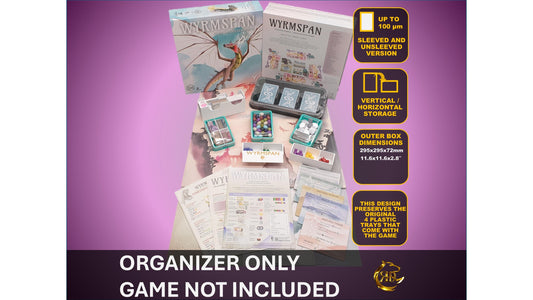 Wyrmspan Board Game Organizer - Insert - Premium Storage Solution l Light Version preserving original trays