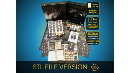 BRASS Lancashire Board Game Organizer - Insert - Premium Storage Solution - Sleeved Version - STL file for 3D Printing