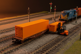 Orange Containers H0 Marshalling Yard