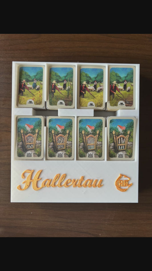 Hallertau Board Game Organizer - Insert - Premium Storage Solution - SLEEVED Version - STL file for 3D Printing