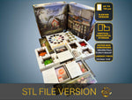 Reykholt Brettspiel-Organizer | Version mit Schutzhüllen (STL-Datei)